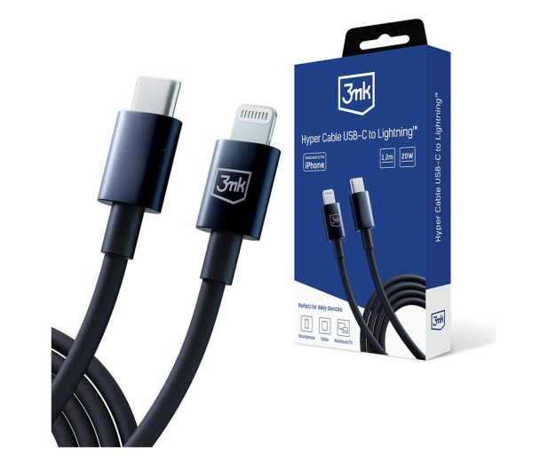 3MK Hyper Cable C to Lightning 20W 1.2m Black 5903108541206 - 1228068 - zdjęcie 3